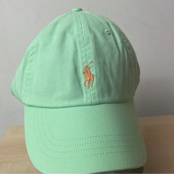 Polo Ralph Lauren Other - Polo Chino Ball Cap - Green w/ Orange Polo Player